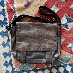 Frye brown leather messenger bag